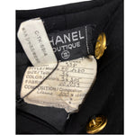 Chanel Black Wool Short Skirt