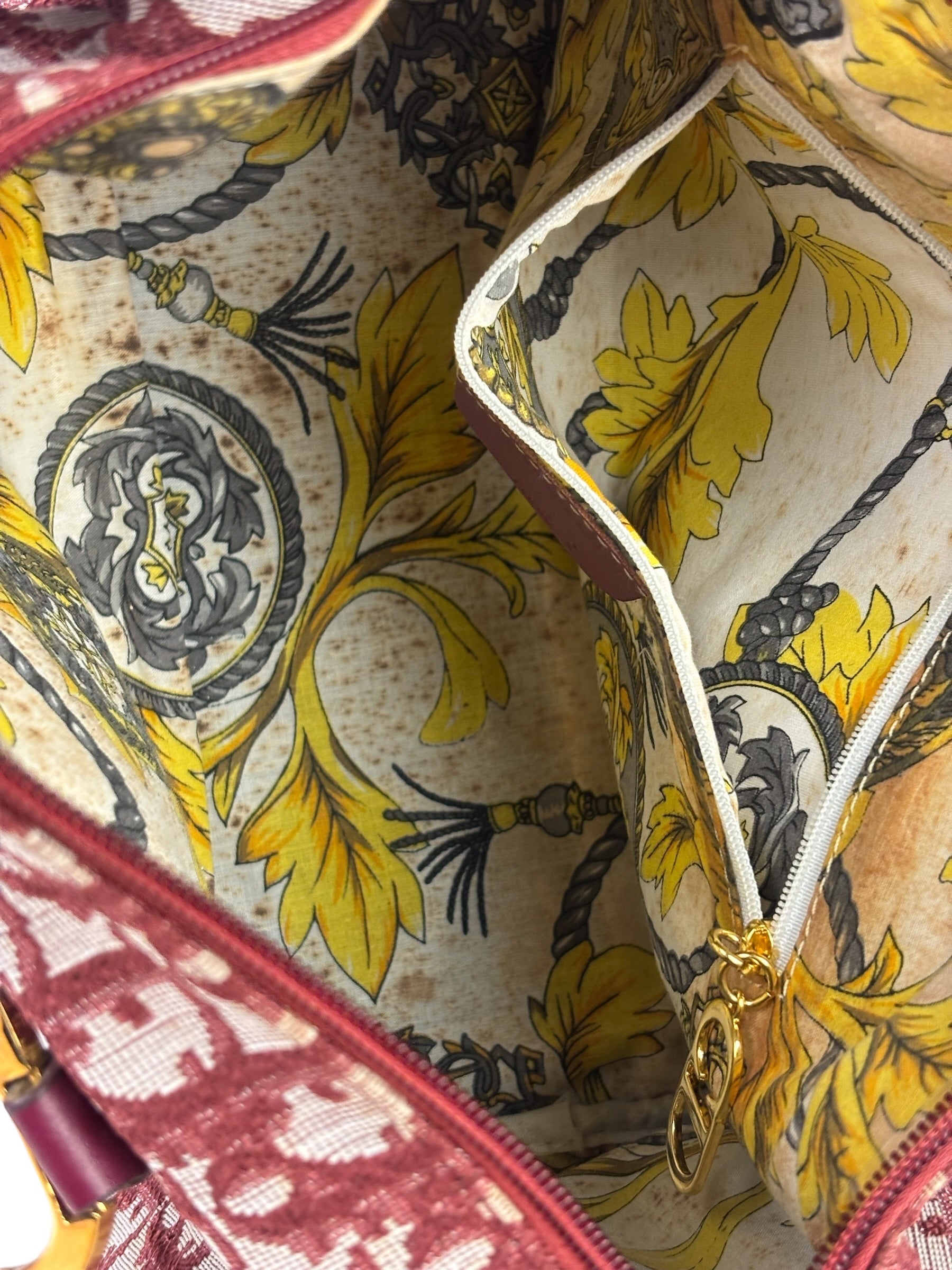 Christian Dior Red Trotter Boston Bag