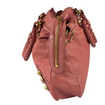 Balenciaga Pink Lambskin Velo Moto Two-Way Bag