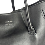 Balenciaga Black Leather Bel Air Carry Carry All Large Tote