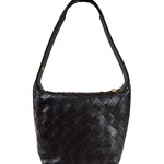 Bottega Veneta Brown Leather Intrecciato Mini Wallace Hobo Bag