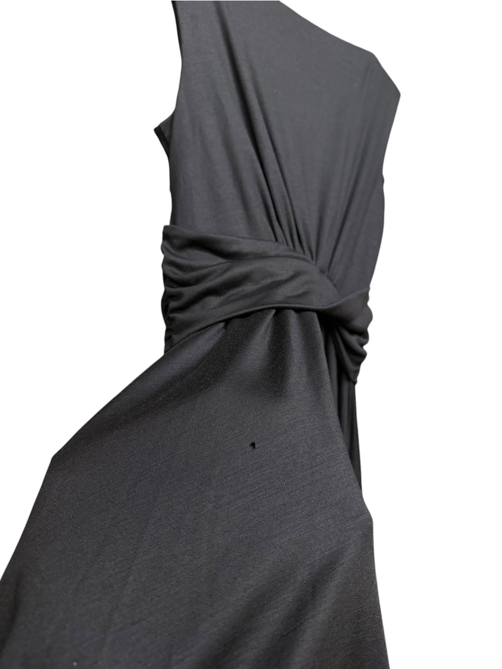 Vintage Salvatore Ferragamo Black Wool Blend Mid Length Dress