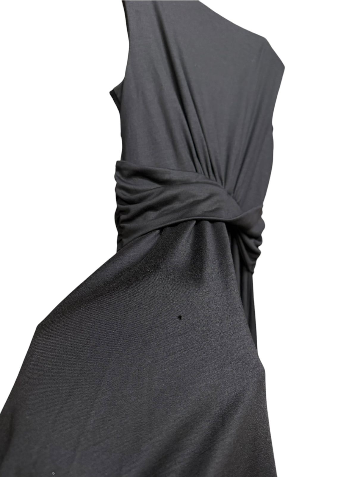 Vintage Salvatore Ferragamo Black Wool Blend Mid Length Dress