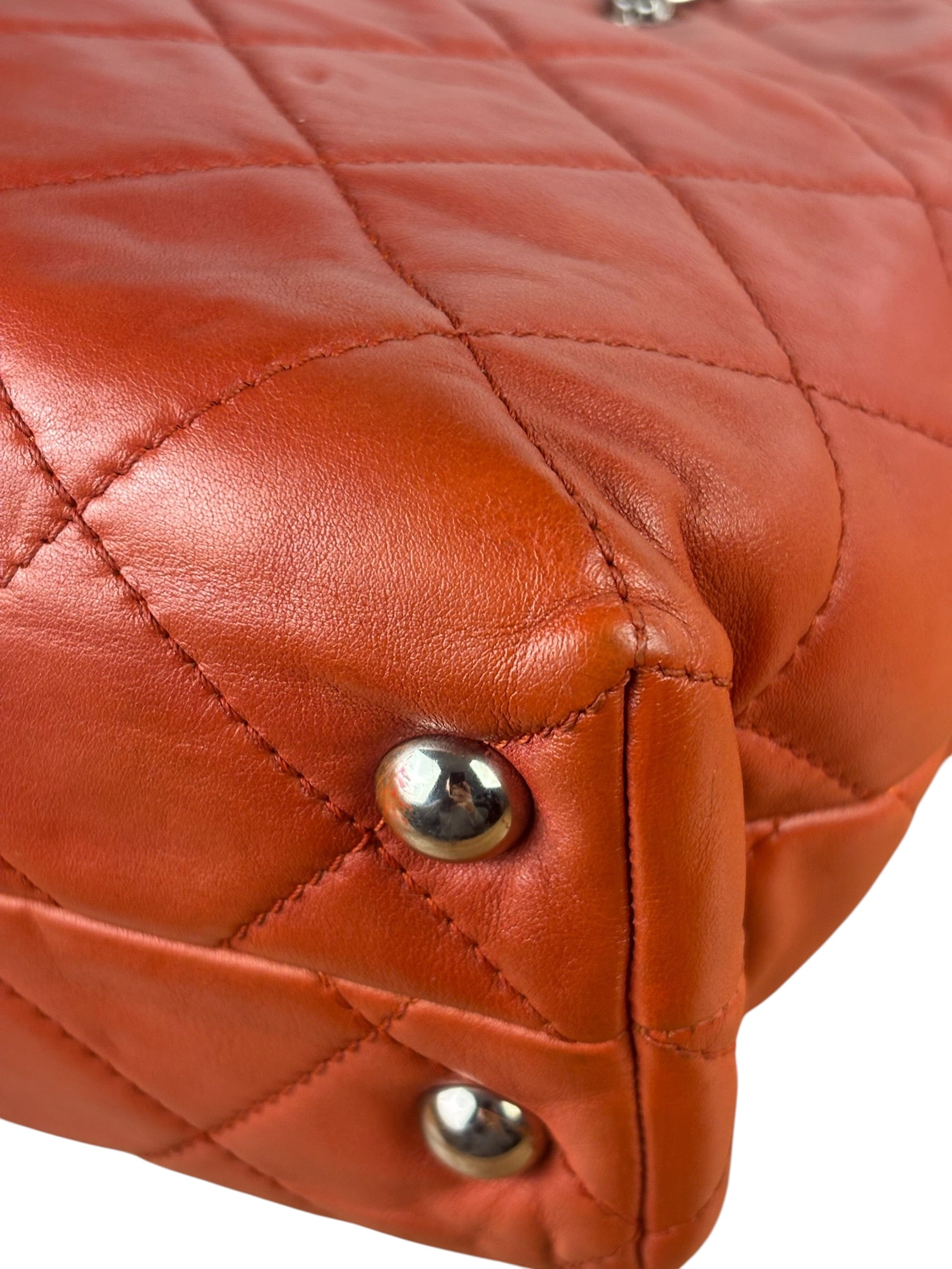 Chanel Red Quilted Calfskin In The Business Tote 2011