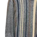 Hermes Vintage Grey Cashmere Striped Sweater