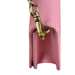 Prada Pink Saffiano Leather Wallet On Chain