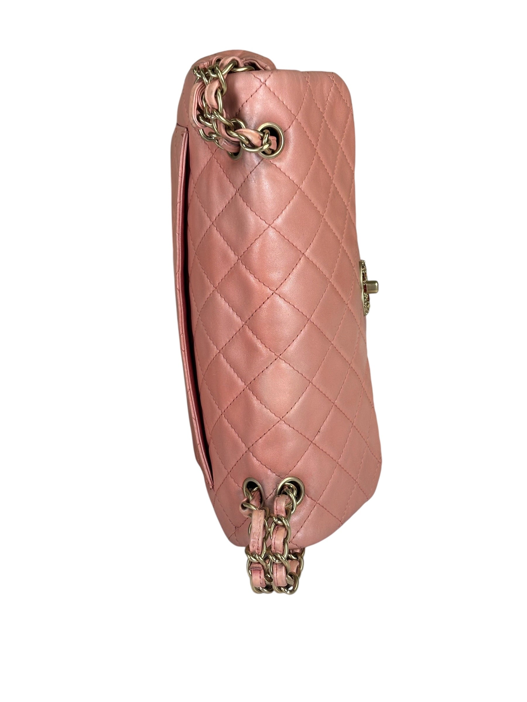 Chanel Pink Quilted Lambskin Precious Jewel Flap Bag 2010