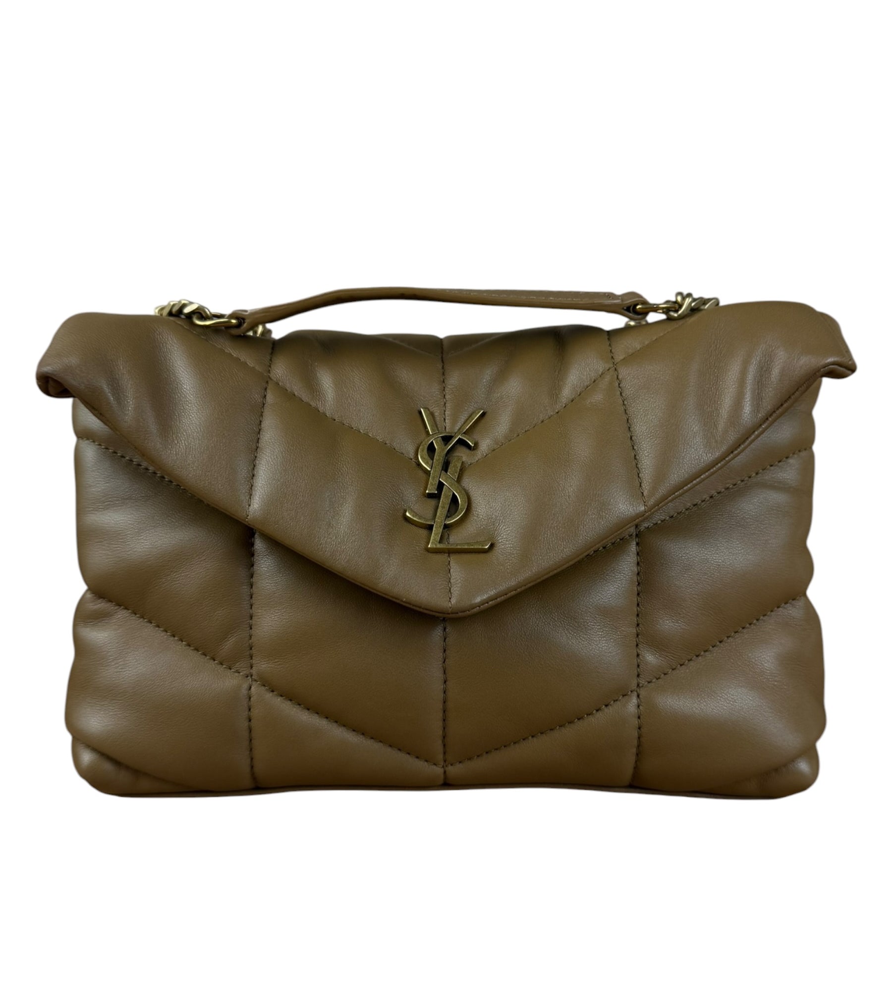 YSL Crok Toy Puffer Quilted Leather Shoulder Bag