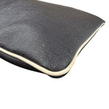 Gucci Vintage Black Leather Flat Messenger Shoulder Bag