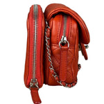 Chanel Red Quilted Mini Flap Wallet on Chain Bag 2011