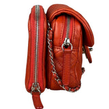 Chanel Red Quilted Mini Flap Wallet on Chain Bag 2011