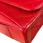 Chanel Red Quilted Leather Shoulder Bag 2016