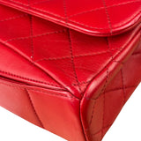 Chanel Red Quilted Leather Shoulder Bag 2016