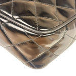 Chanel Black Quilted Patent Leather Camera Bag 1989