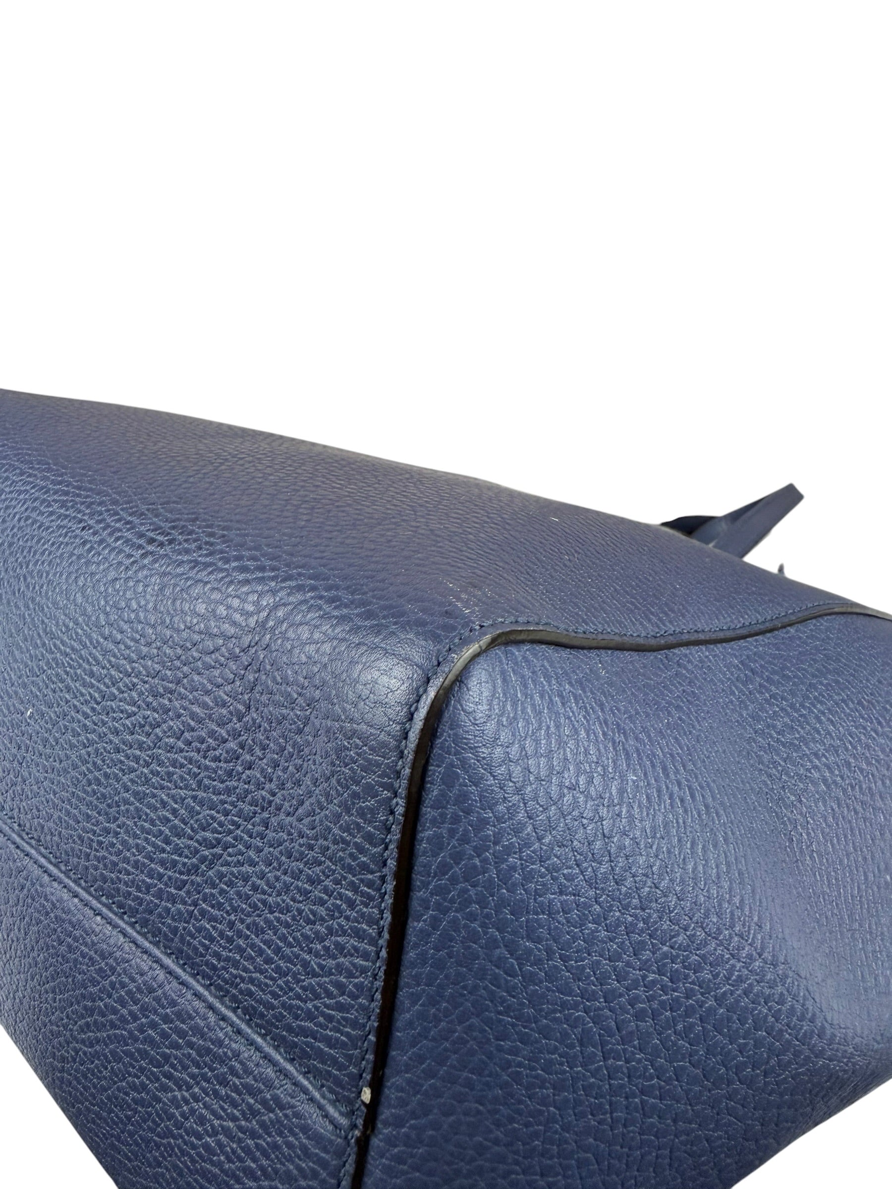Gucci Navy Blue Swing Leather Tote Bag