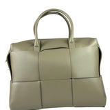 Bottega Veneta Olive Green Leather Intrecciato Arco Two-Way Bag