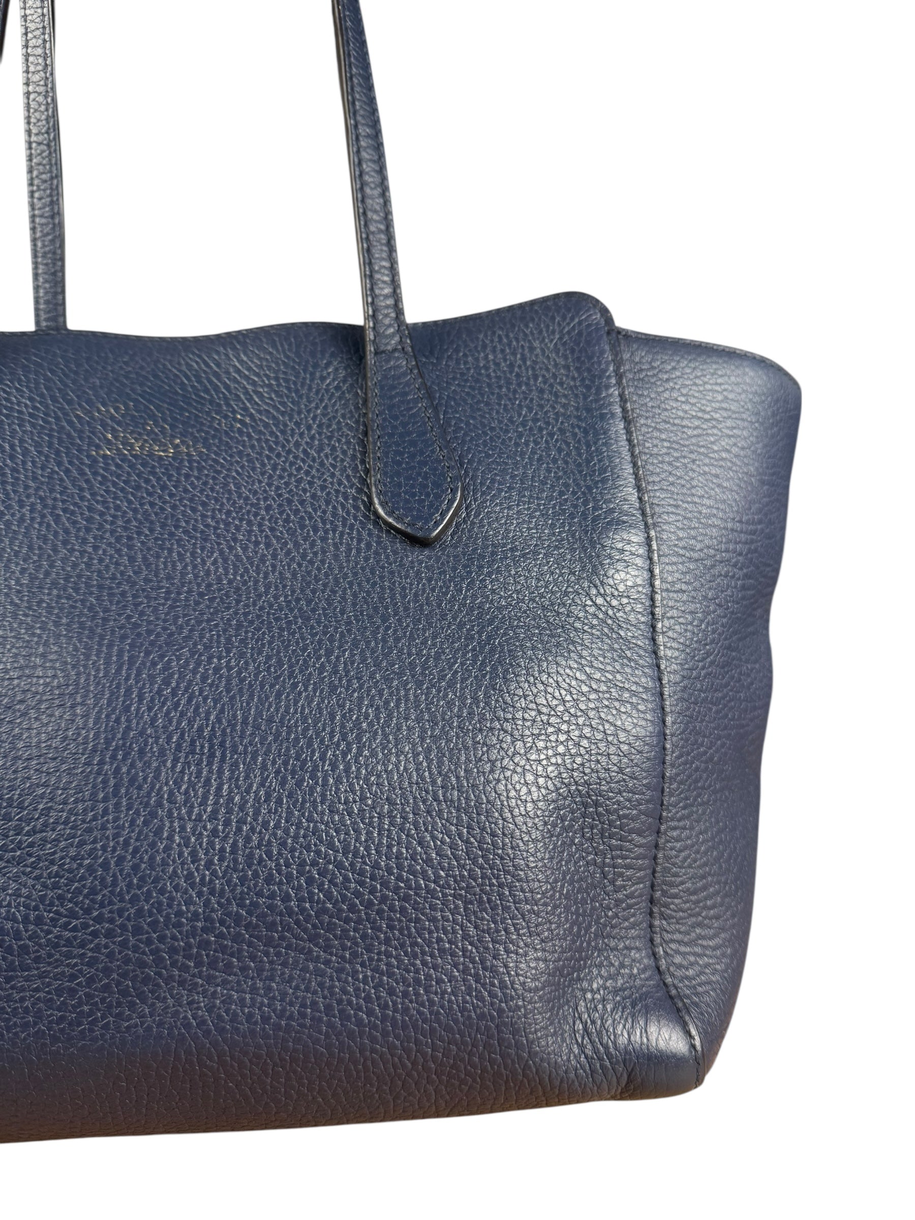 Gucci Blue Pebbled Leather Swinger Bag
