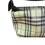 Burberry Multicolor Leather Trim House Check Top-Handle Pouch