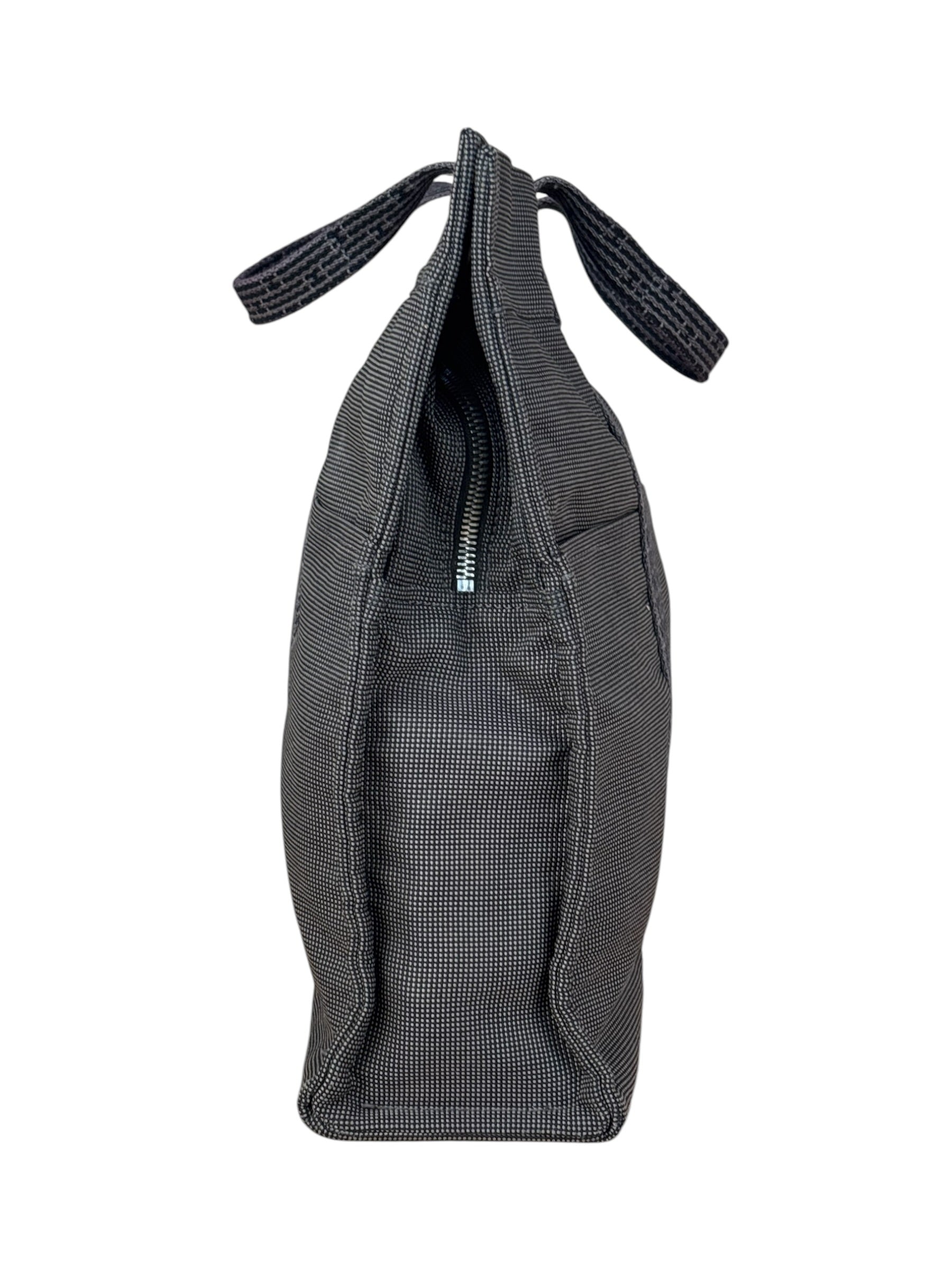 Hermes Grey Canvas Herline Tote Bag