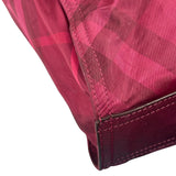 Burberry Plum Nylon/Leather Trim Nova Check Buckleigh Packable Tote