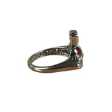 Vivienne Westwood Silver Diamante Red Enamel Ring