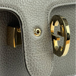 Gucci Grey Calfskin Interlocking Small G Shoulder Bag