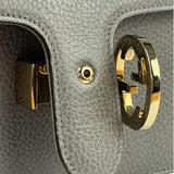 Gucci Grey Calfskin Interlocking Small G Shoulder Bag