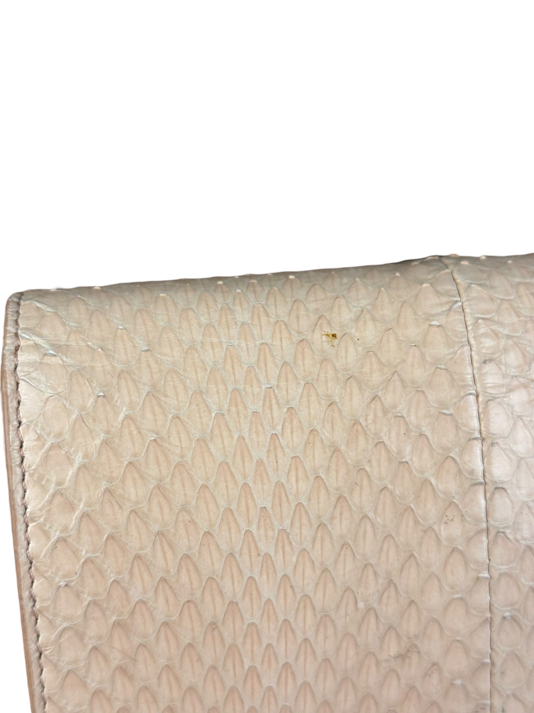 Fendi Pink Python Flower Studded Mini Chain Shoulder Bag