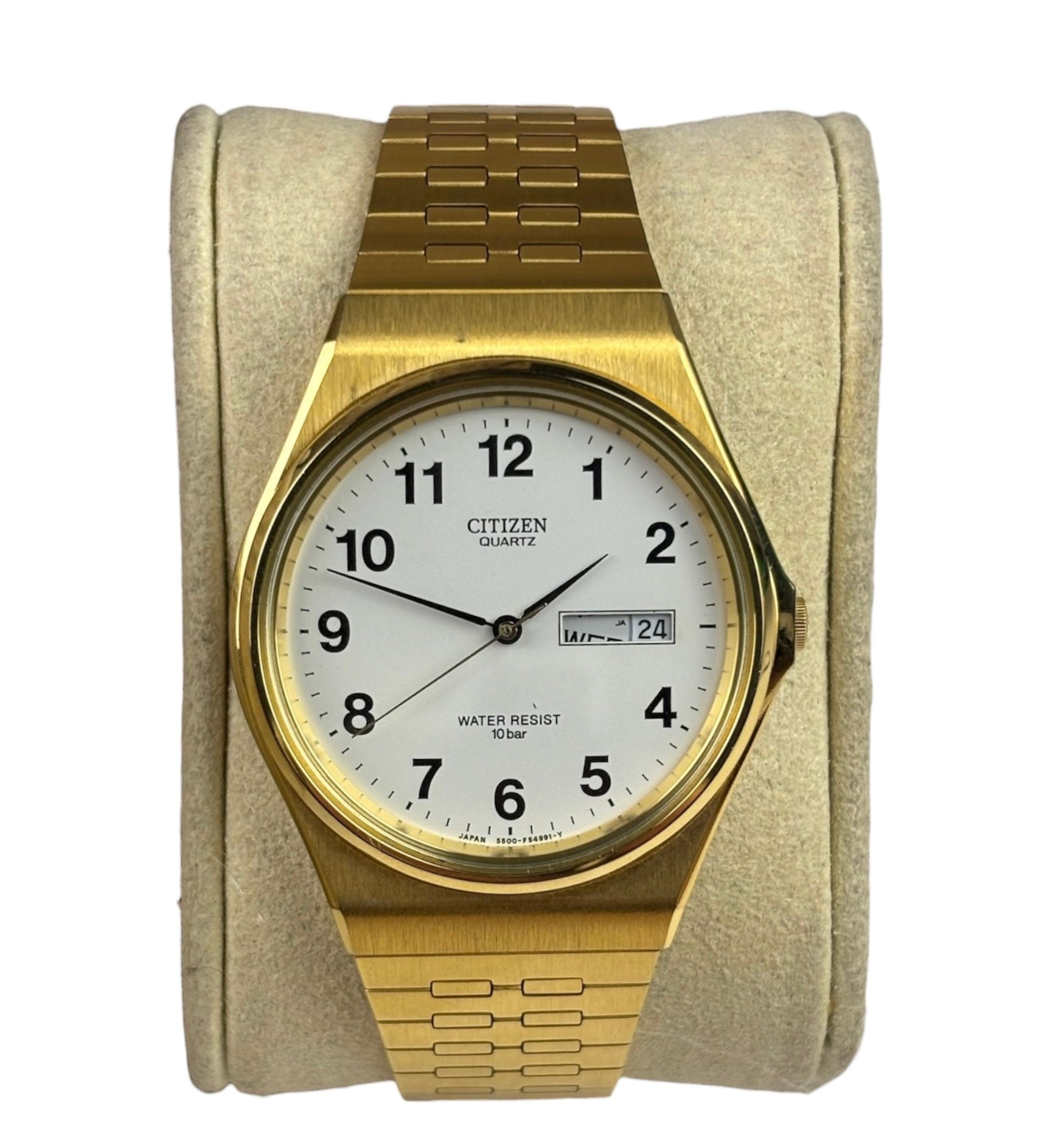 Citizen White Dial Day-Date Gold Plated