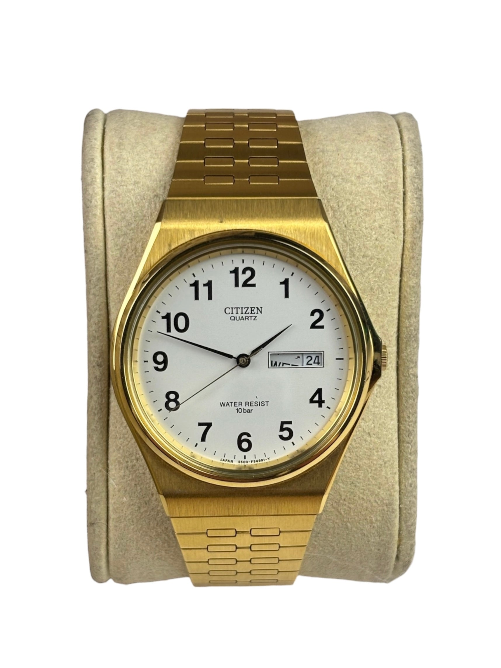 Citizen White Dial Day-Date Gold Plated