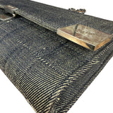 Chanel Denim Chocolate Bar Chain Flap Bag 2002