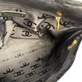 Chanel Black Patent Floral Cutout Tote (Patent Damaged) 2003