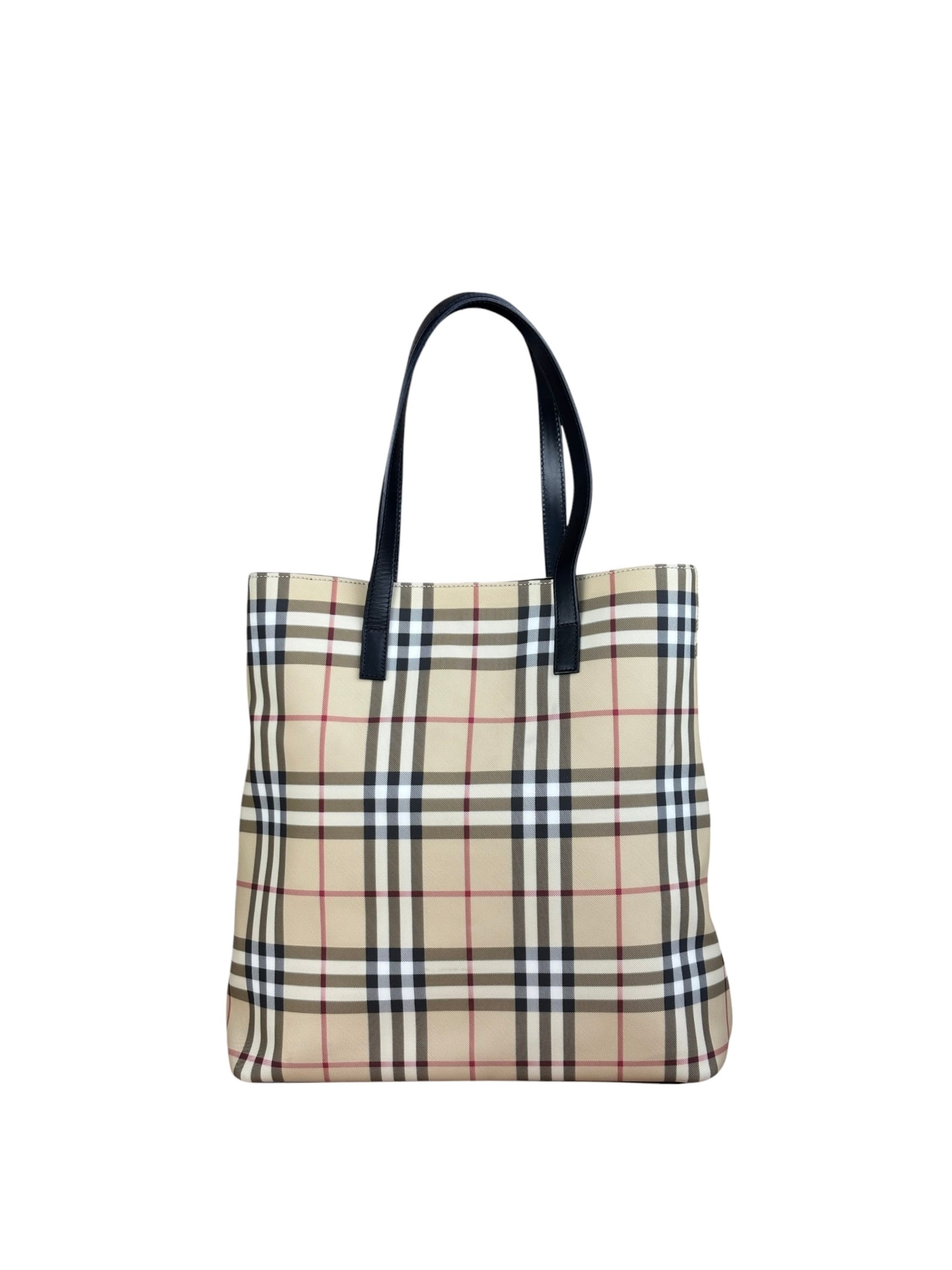 Burberry Bicolor Canvas House Check Tote Bag
