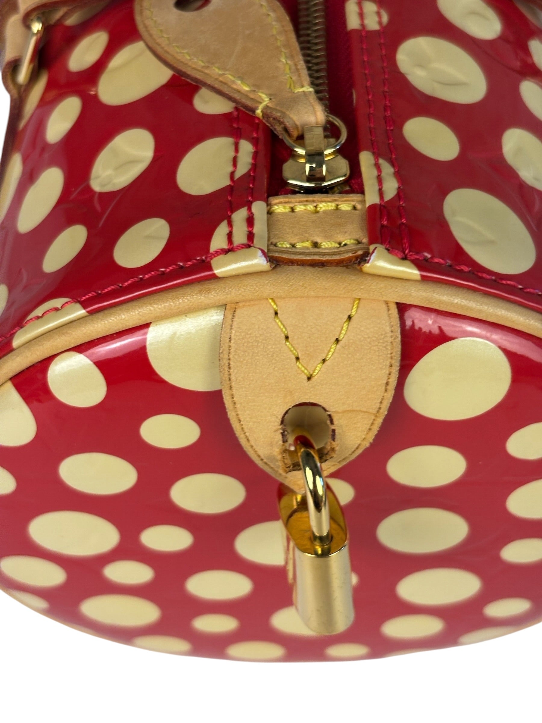 Louis Vuitton x Yayoi Kusama Red/Yellow Vernis Dot Infinity Papillon 30