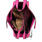 Loewe Pink/White Leather M Hammock Bag