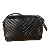 Yves Saint Laurent Black Leather Lou Camera Bag