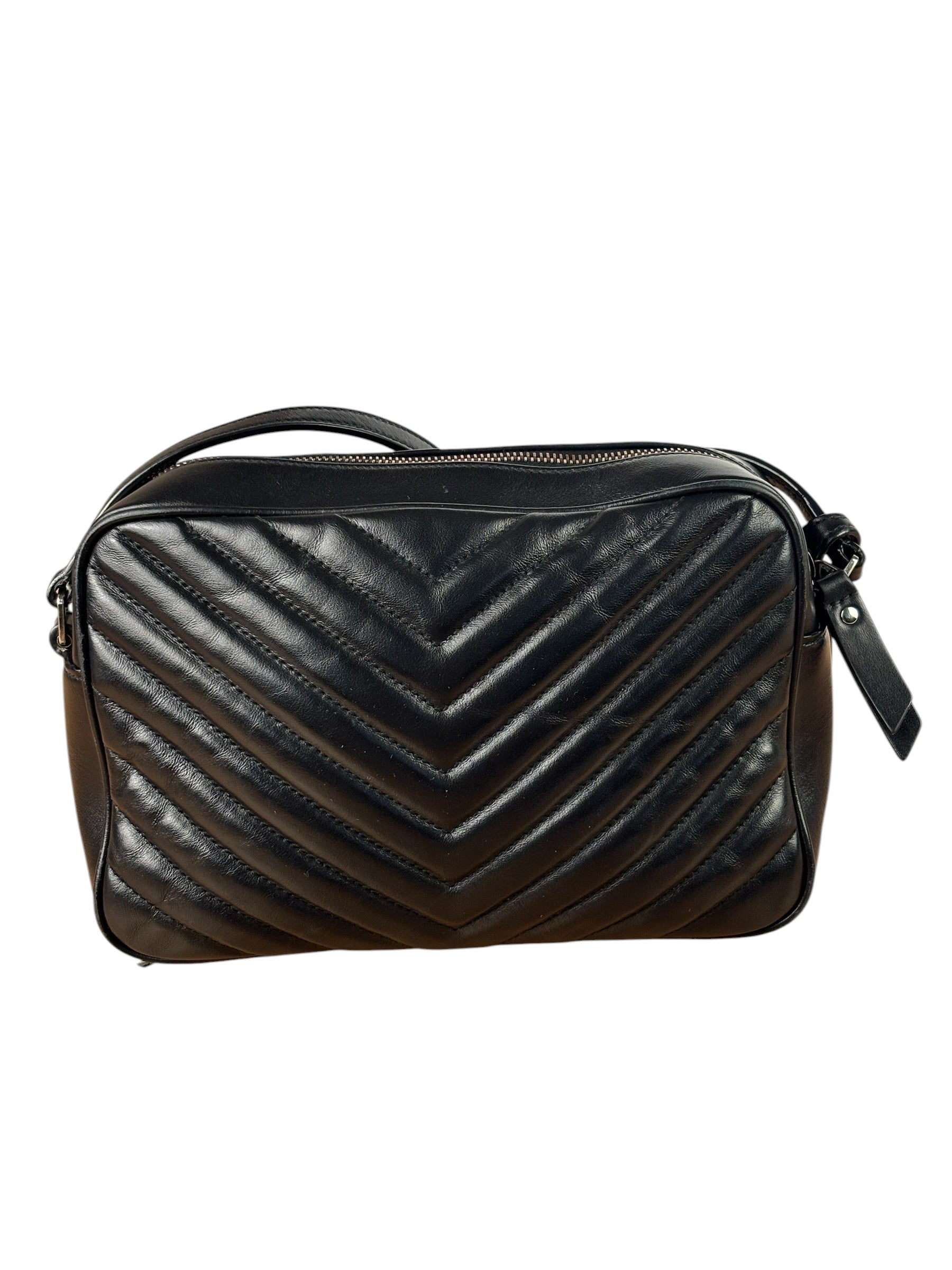 Yves Saint Laurent Black Leather Lou Camera Bag