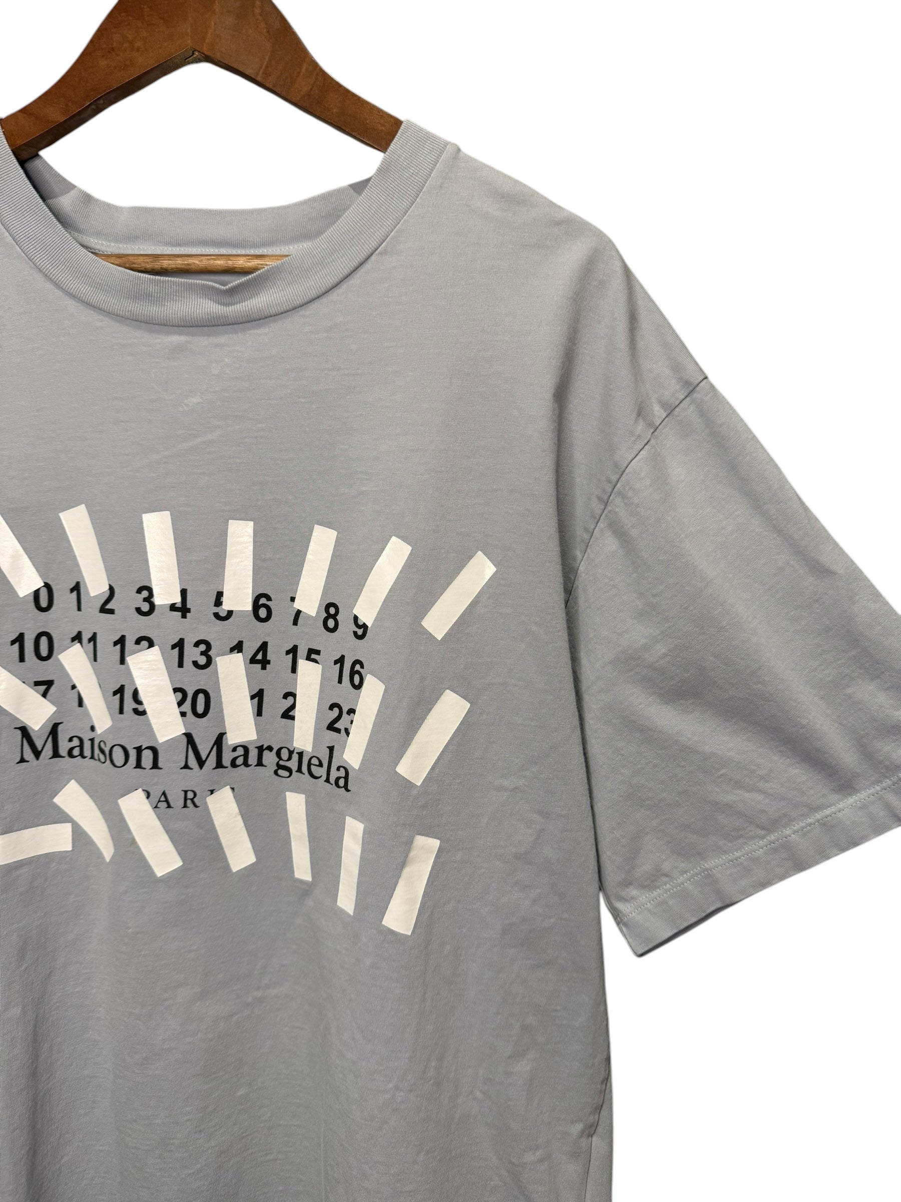 Maison Margiela Soft Blue Numbers Tee