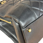 Chanel Vintage Black Quilted Mademoiselle Leather Shoulder Bag