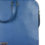 Prada Blue Saffiano Leather 2Way Briefcase Bag