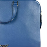 Prada Blue Saffiano Leather 2Way Briefcase Bag