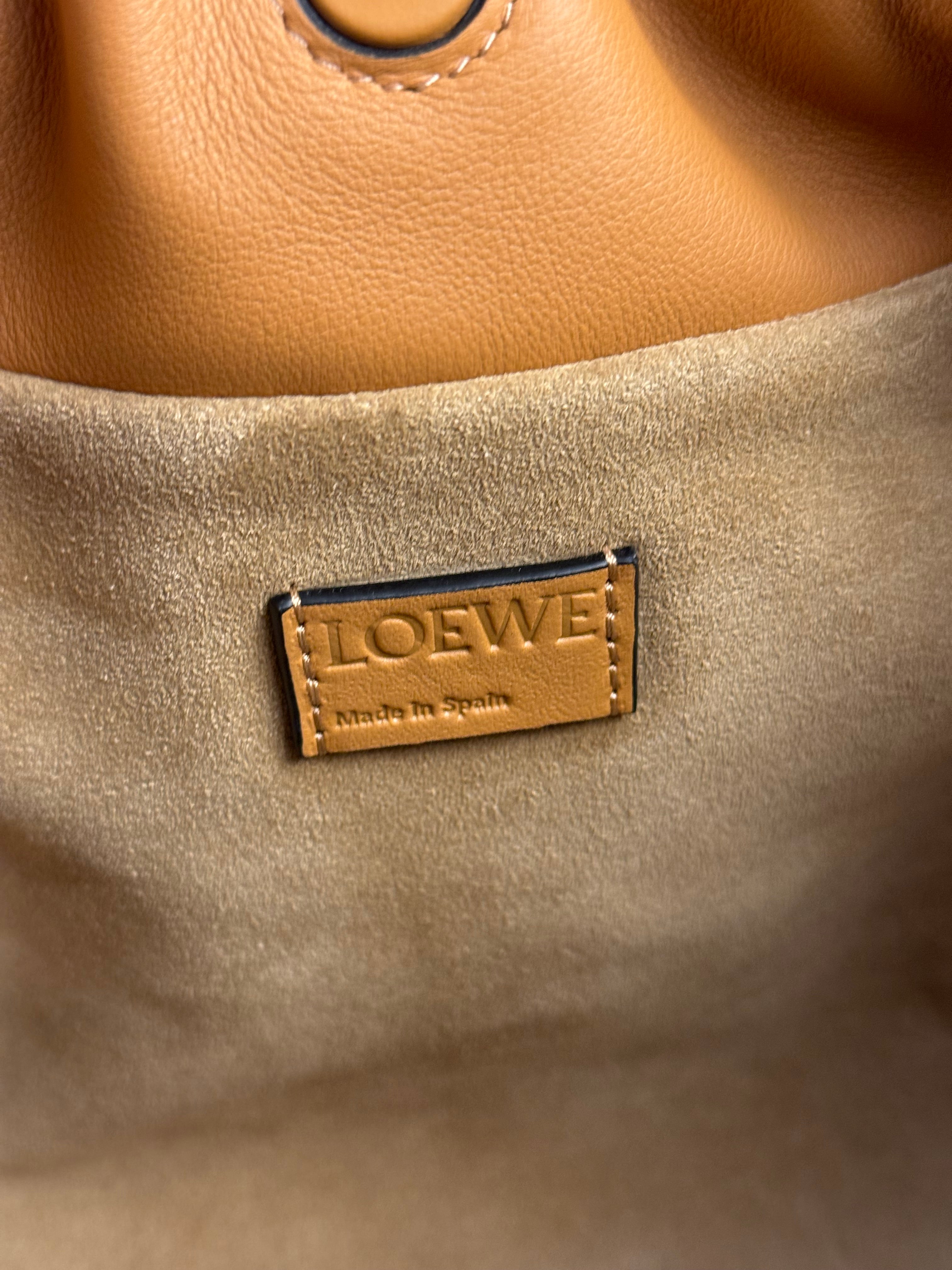 Loewe Brown Leather Flamenco Shoulder Bag