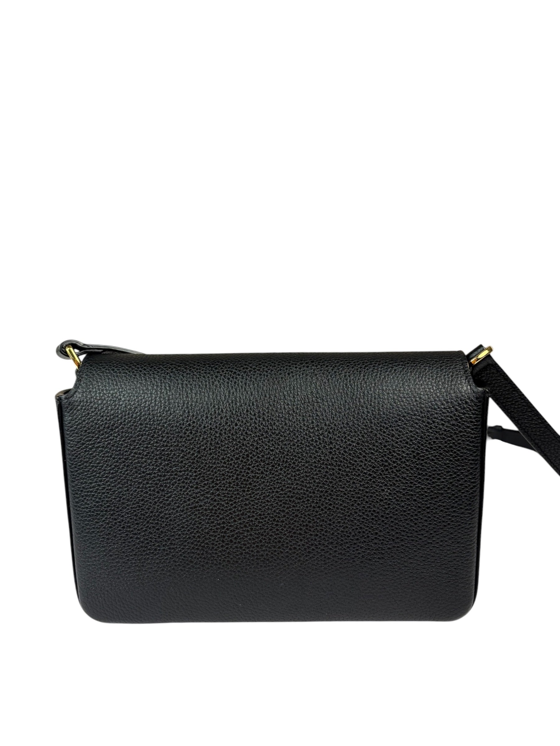 Burberry Black Leather Trim House Hampshire Crossbody