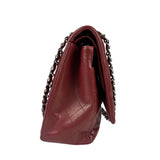 Chanel Burgundy Quilted Leather Jumbo Classic Double Flap Bag 2011