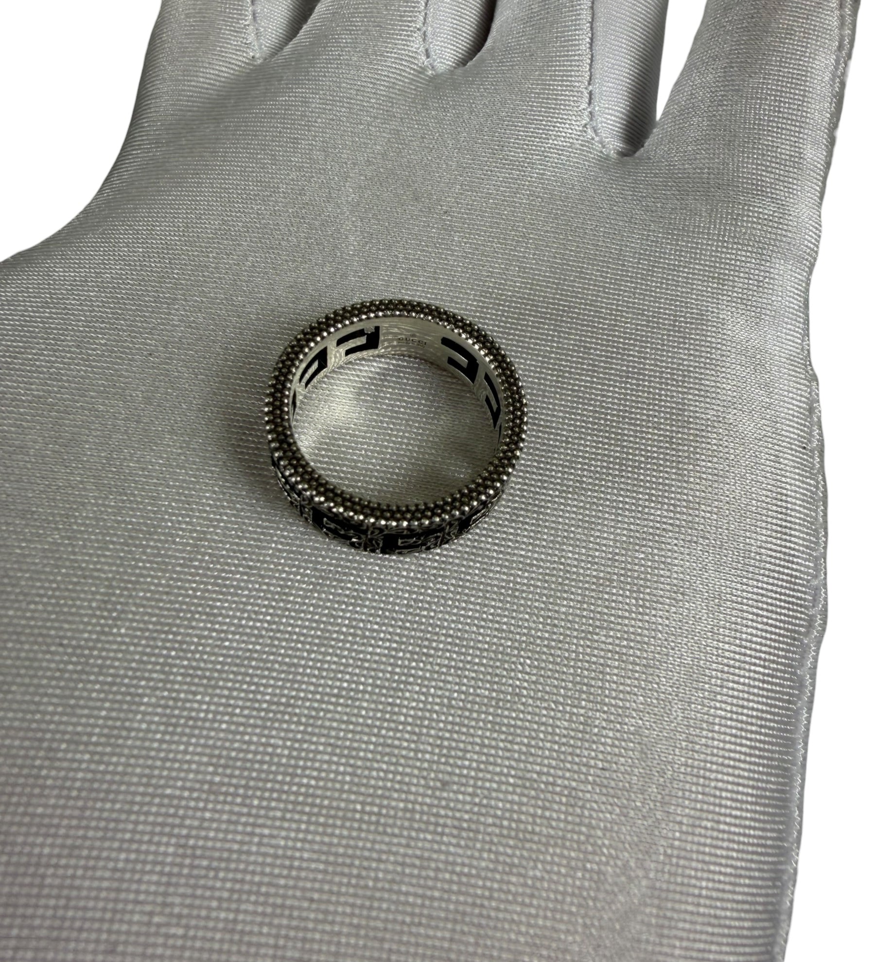 Gucci Sterling Silver G Cube Ring
