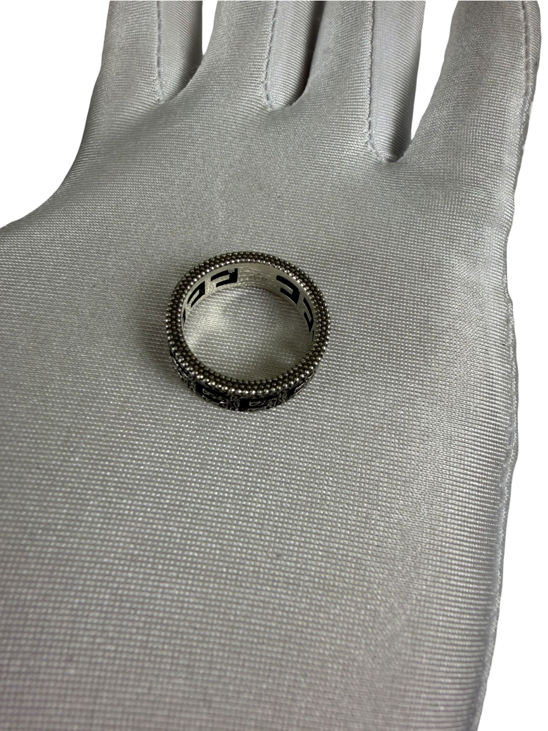 Gucci Sterling Silver G Cube Ring
