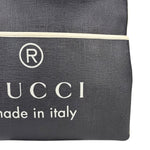 Gucci Vintage Black Leather Flat Messenger Shoulder Bag
