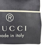 Gucci Vintage Black Leather Flat Messenger Shoulder Bag