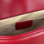 Gucci GG Red Marmont Matelasse Shoulder Bag