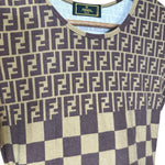Fendi Vintage FF Multi Pattern Rayon Top